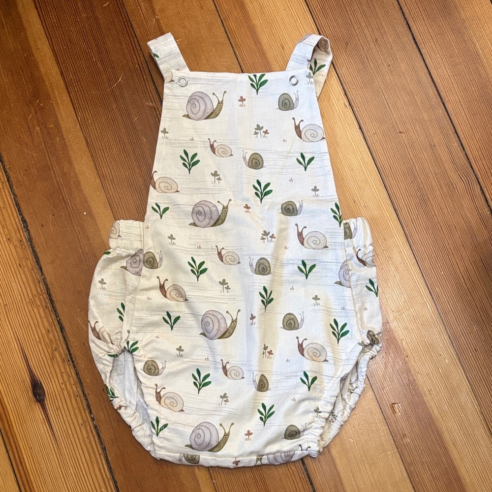 Snail Print Baby Romper